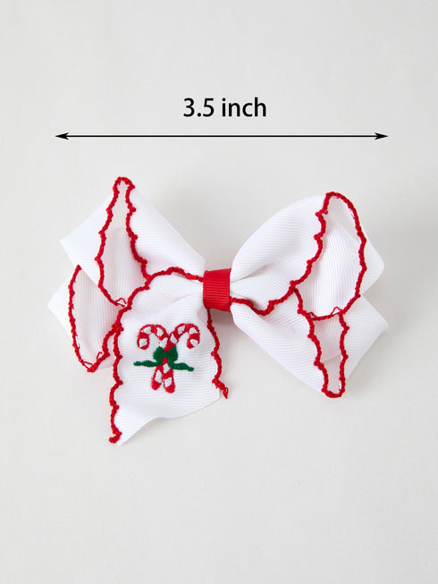 christmas-candy-cane-embroidered-bow-hair-clip Rylee Faith Designs - Sophia's Style-7